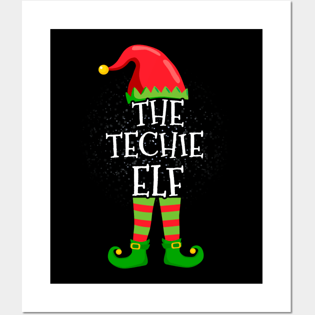 Techie Elf Family Matching Christmas Group Funny Gift Wall Art by silvercoin